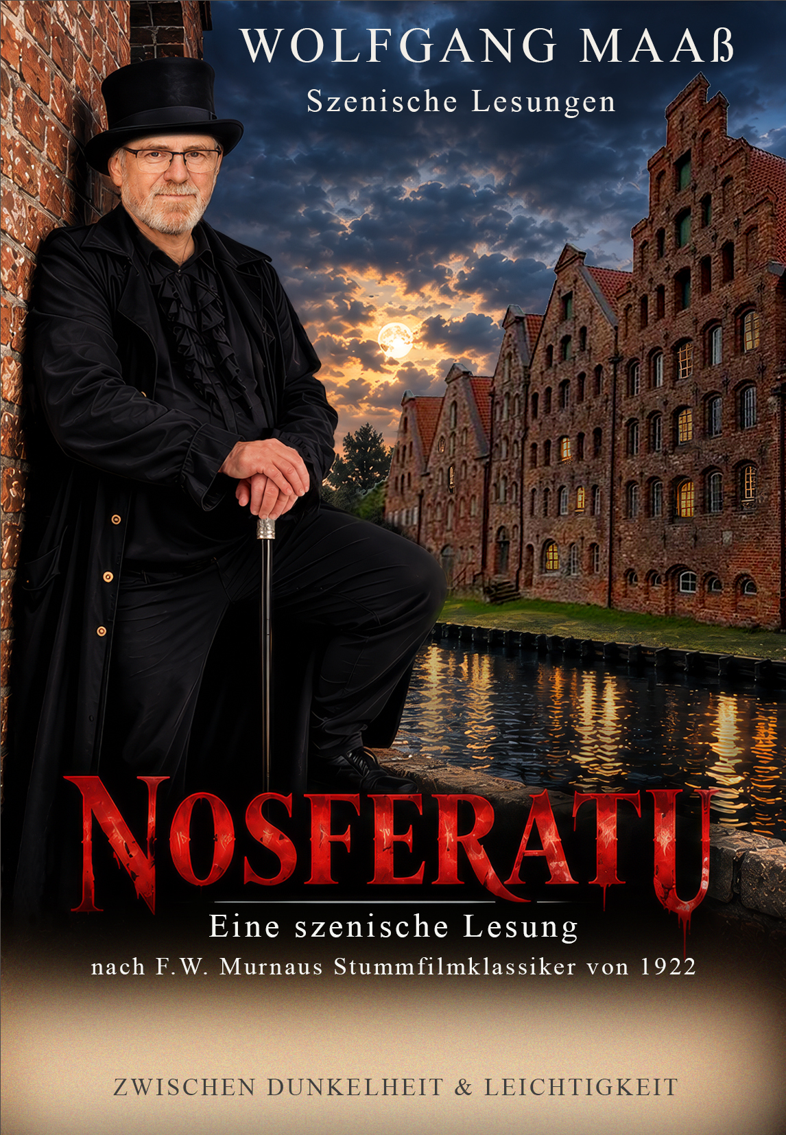 Wolfgang Maaß während der szenischen Lesung Nosferatu